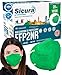 20x FFP2 Maske Grüne Farbe CE Zertifiziert Filterklasse BFE ≥99% FFP2 Masken SANITIZIERTE und Einzeln versiegelte ISO 13485 Atemschutzmaske CE Hergestellt verpackt in Italien