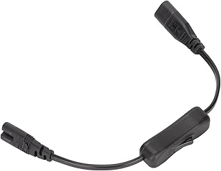 IEC Extension, 30cm/0.98ft IEC 320 C8 to C7 Cable with Copper Core 1500w Universal Power Adapter Extension Cable Fit for Hand Warmers Barcode Machines Scanners Electronic Scales