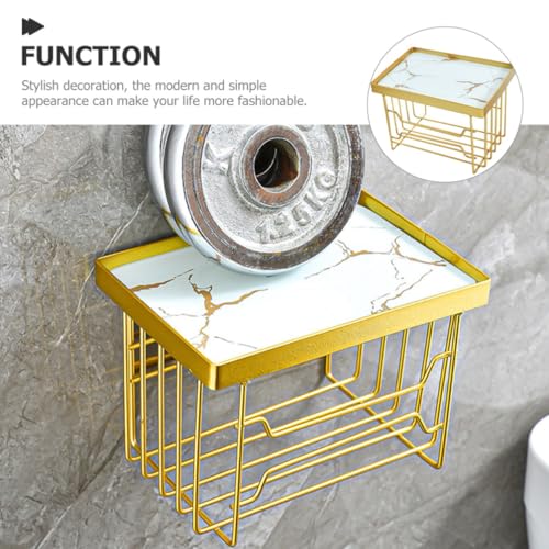 Portarrollos de papel higiénico montado en pared Zerodeko con estante moderno 4