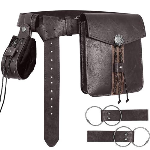 Image of Renaissance Pirate Belt Pouch with Coin Purse Skirt Hike Set