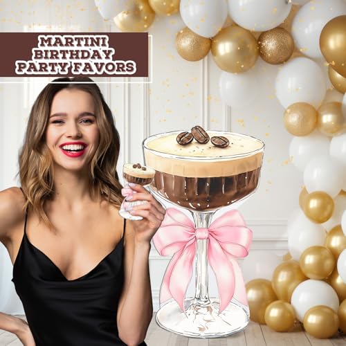 Image of Colingmill 4ft Espresso Martini Birthday Decorations Pink a Tini Bit Older Party Backdrop Birthday Party Cardboard Cutouts Decor for Women Bar Wedding Bachelorette Bridal Shower Supplies