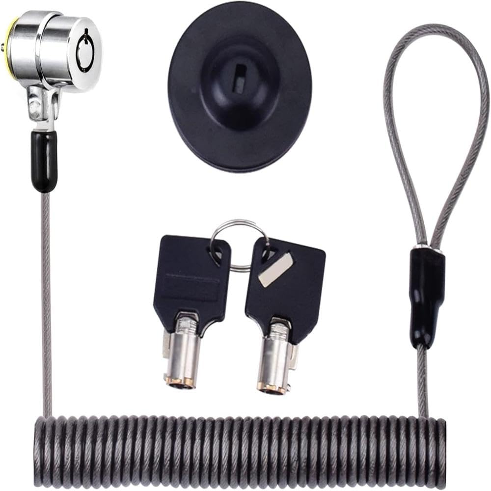 Erweicet 1 Piece Black Laptop Cable Lock for iPads, Tablets, Laptops, Smartphones