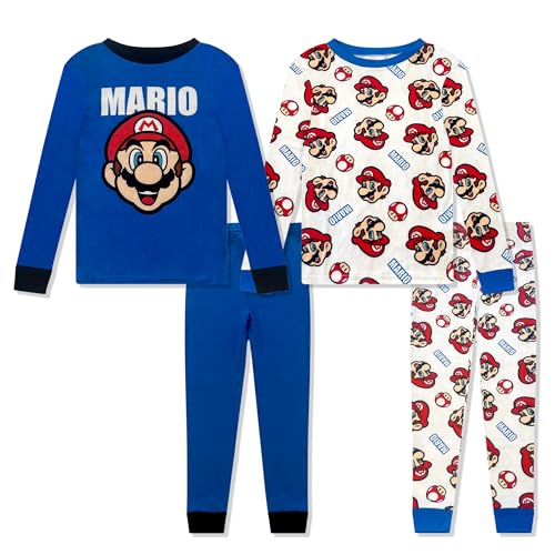 Amazon.com: Super Mario 4 Piece Pajama Set - Toddler Boys PJ Set