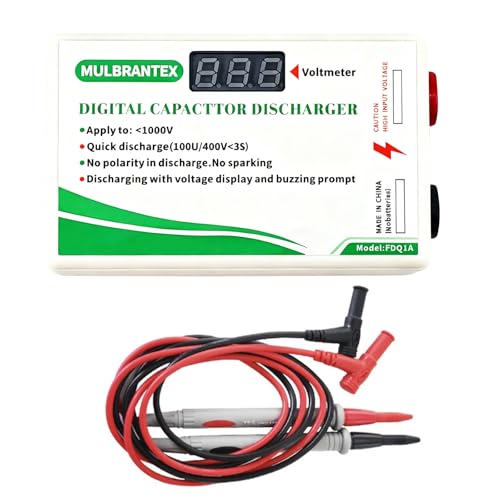 Digital Voltage Capacitor Discharge Tool with Display Buzzing Prompt
