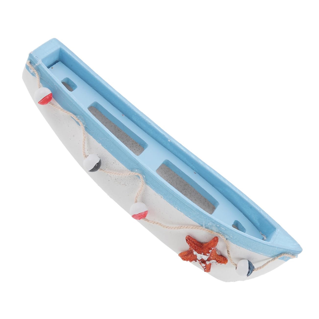 HOLIDYOYO Mediterranean Nautical Wooden Boat Model Rustic Desktop Decor for Home Office Cafe Detailing Charm Nautical Craft for Tabletop Display