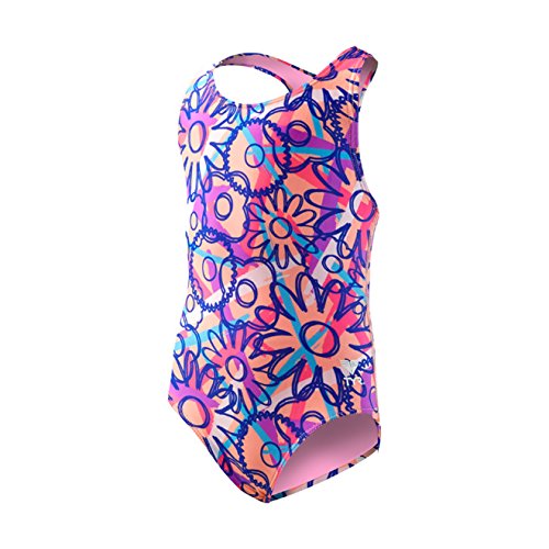 TYR MGDD7Y Girl's Ditsy Daisy Maxfit Swimsuit, Blue - L