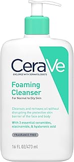 CeraVe Foaming Cleanser For Normal To Oily Skin (473ml) - Dermatologist-Developed Facewash | Non-Comedogenic And Fragranc Price In India