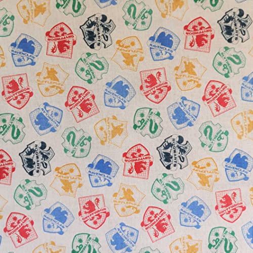 Tissu en coton Harry Potter avec impression numérique haute définition des blasons