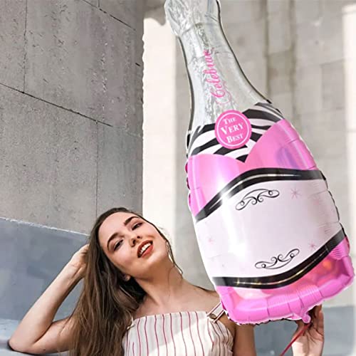 6Pcs 36'' Champagne Foil Balloons Wine Bottle Mylar Balloons Beer Mylar Foil Aluminum Balloons For Party Birthday Baby Shower Wedding Decoration Party Supplies #TOP4