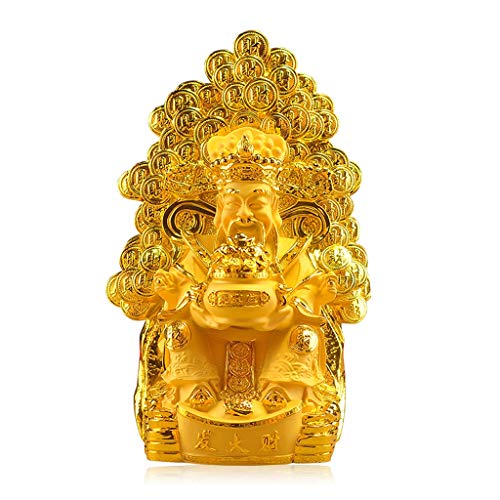 Ornements Feng Shui Dieu de la Richesse WXKAGF et Arbre Porte-Bonheur pour Salon