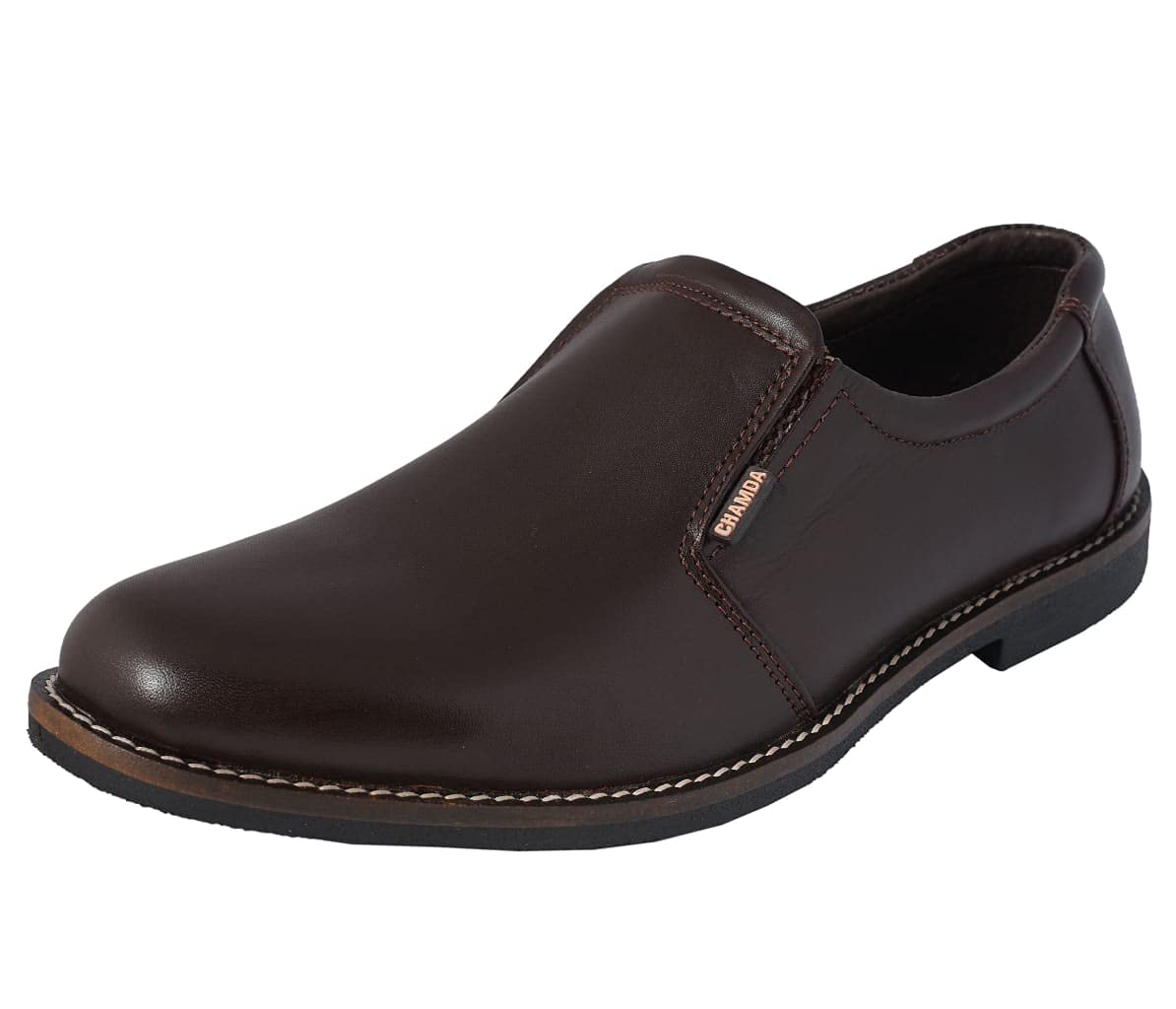 CHAMDAPure Leather Light Weight Brown Formal/Casual Shoes for Men