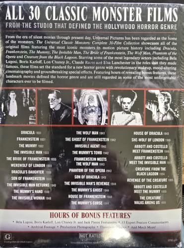Universal Classic Monsters Complete 30 Film Collection DVD image 4