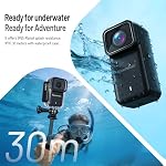 4K Body Camera with WiFi, POV Action Cam for Motorcycling Skiing Cycling Vlogging Sports, Magnetic Wearable Thumb Camera for Hands-Free Recording, Waterproof Portable Video Recorder, 64GB Card, Black