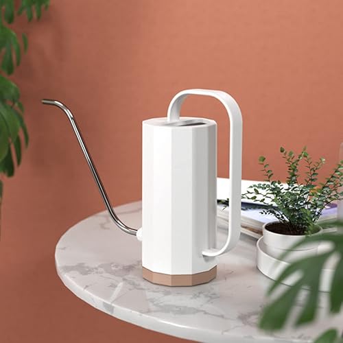 Miniatura 4 de Regadera para plantas, regadera con boquilla larga, tetera blanca de 1.2L para plantas de interior y exterior para jardinería, plantas, flores,