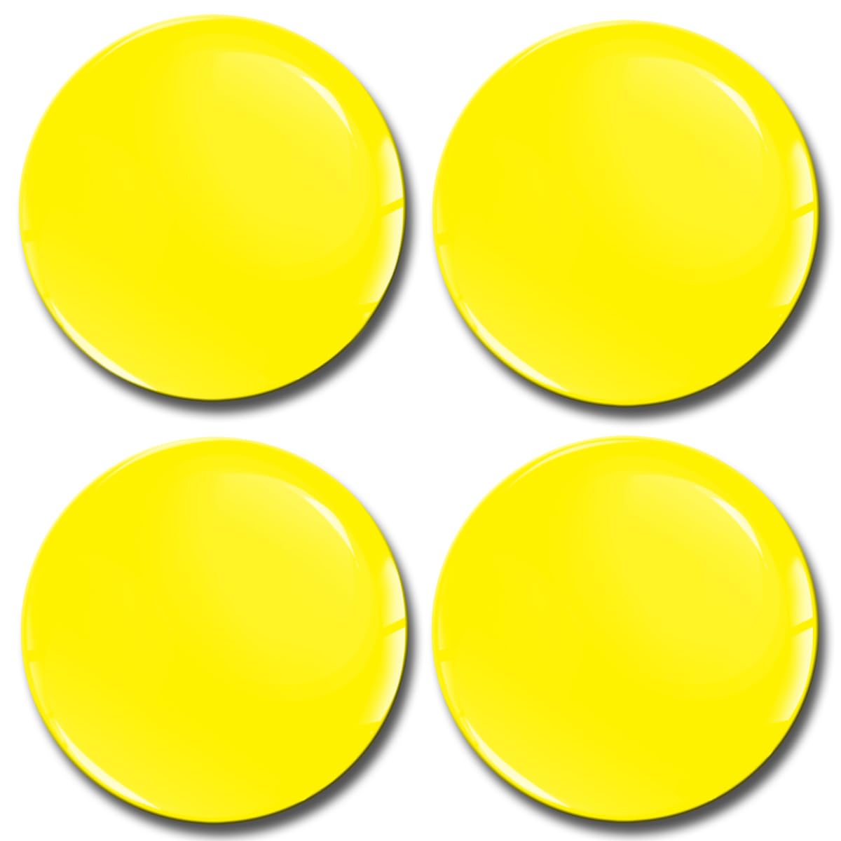 SkinoEu® 4 x 60mm Adesivi Resinati 3D Gel Stickers Auto Coprimozzo Universale Logo Silicone Autoadesivo Stemma Adesivo Copricerchi Tappi Ruote VIP Argento A 6360