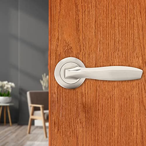 Image of Dorset Zara Mortise Lockset for Main Doors, Bedroom Doors (On Rose)| Mortise Lock for Home, Office and Hotels with 60 MM Key & KOB Cylinder Lock | Durable Lockbody | SC Finish