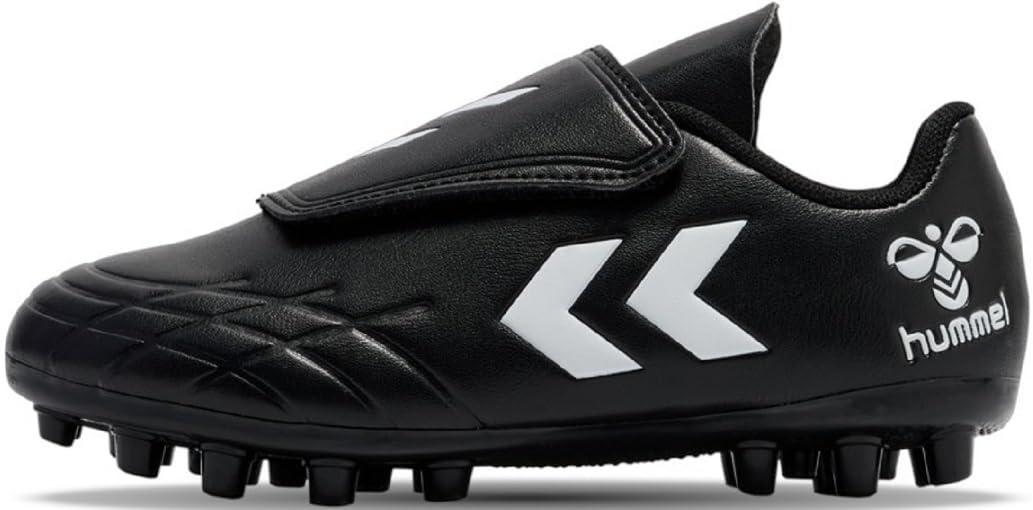 hummel Hattrick MG JR 217580-2042 dziecięce buty piłkarskie z zapięciem na rzepy, czarne