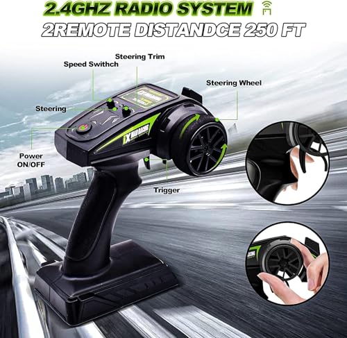 Image of 1:18 Scale Racing Rally RC Car 4WD Off-Road Remote Control Vehicle 35KM /H Speed 2.4GHz Monster Truck Rechargeable Battery All-Terrain Wheels Multicolor