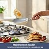 CookinCraze Ceramic Cookware Set, Pots and Pans Set Nonstick with Lid PFAS & PFOA Free, Induction Compatible Oven Safe Up to 500°F Even Heat Distribution, Light Cream #4