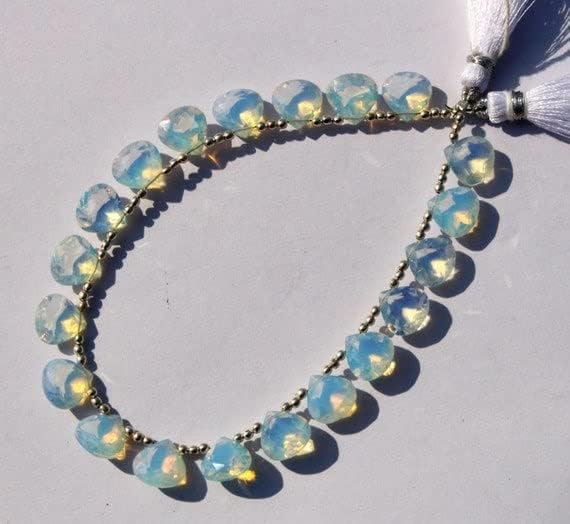 Quartz opalite briolettes perles cœurs pour bijoux faits main - 3