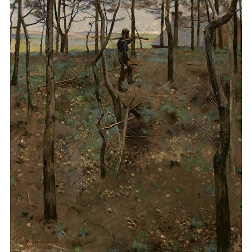 Wall Art Print entitled Thomas Corsan Morton 1859-1928 THE WOOD-CUTTER by Celestial Images | 11 x 11