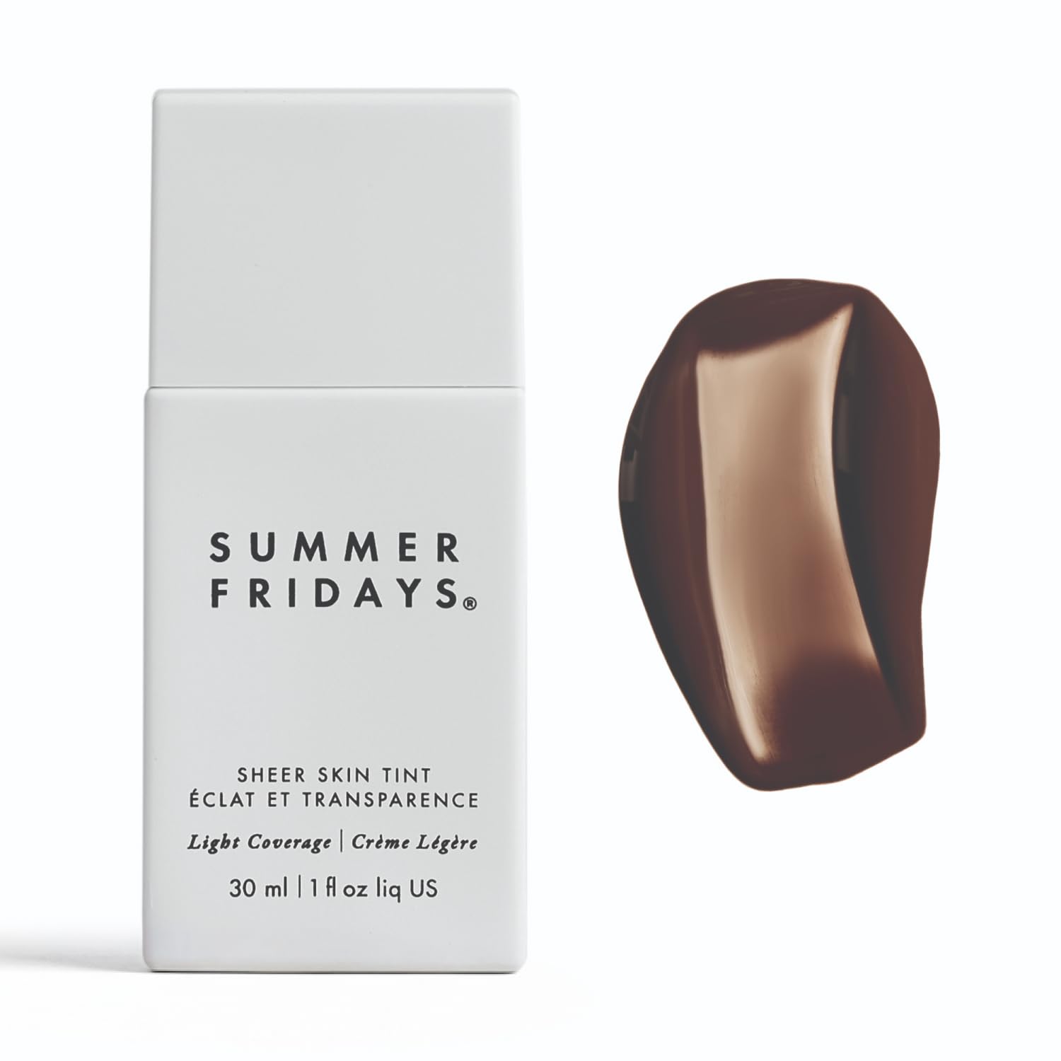 Summer Fridays Sheer Skin Tint - Skin Tint with Hyaluronic Acid - Helps Diminish Uneven Skin Tone - Sheer to Light Coverage - Shade 10 - Rich Deep with Neutral Undertones (1 Fl Oz)