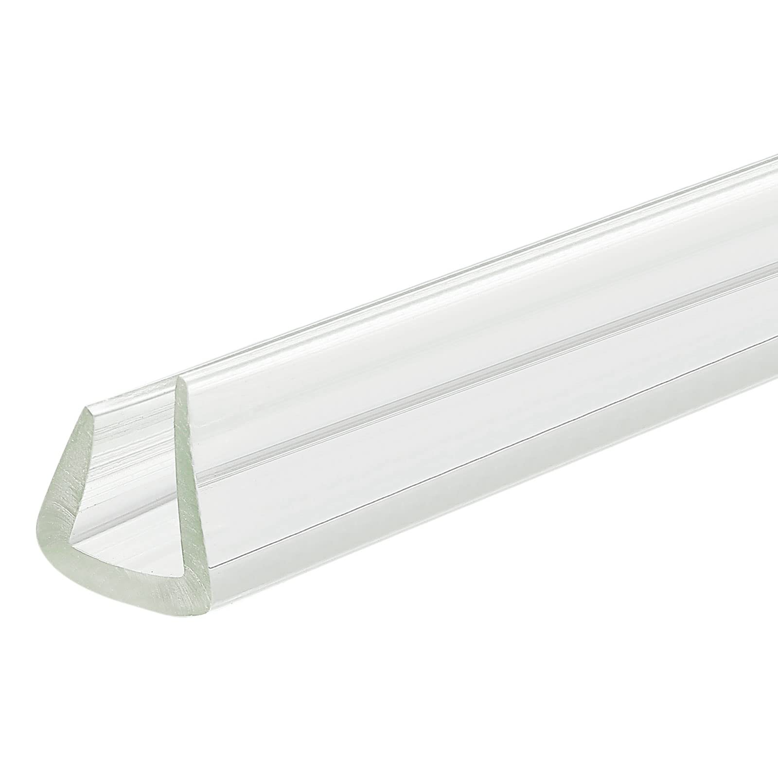 uxcell U Channel Edge Trim, 4.9ft Length Rubber Guard Seal Strip Edge Protector Fit for 8-9mm Edge, (33/64" W x 15/32" H) Clear