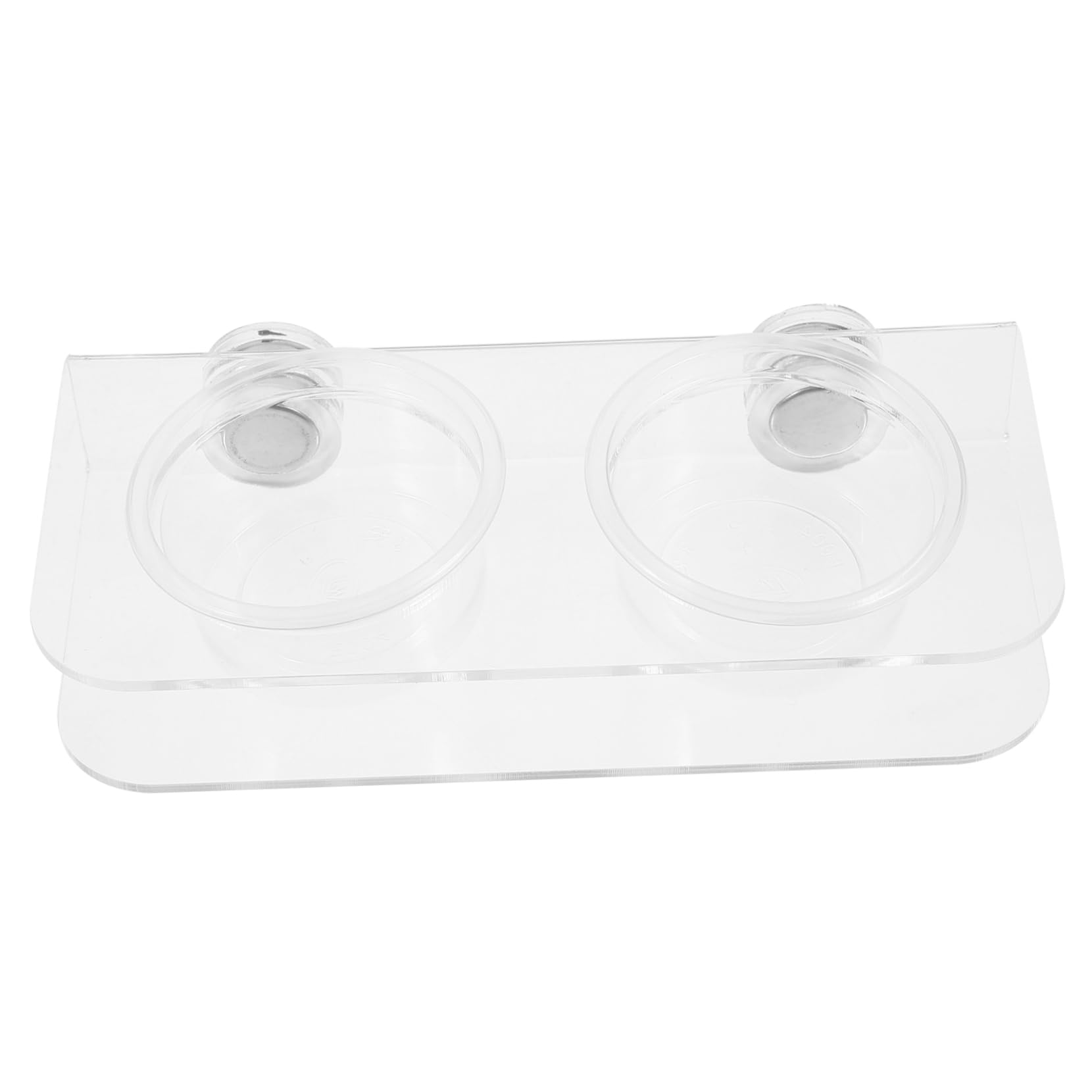 INOOMP 4juegos Contenedor De Alimentación Magnético para Reptiles Comedero y Bebedero De Transparente para y Pequeños Reptiles Incluye Tazas Fácil De Limpiar y Duradero