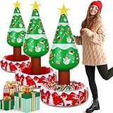 Hiboom 3 Pack Large Inflatable Christmas Tree Coolers Bulk 50 x 25 Inch Cool Beverage Coolers Gifts for Christmas Indoor Decorations