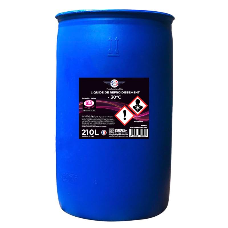 -30°C Fut 210L – Liquide de Refroidissement Universel Organique G12/G12+/G13