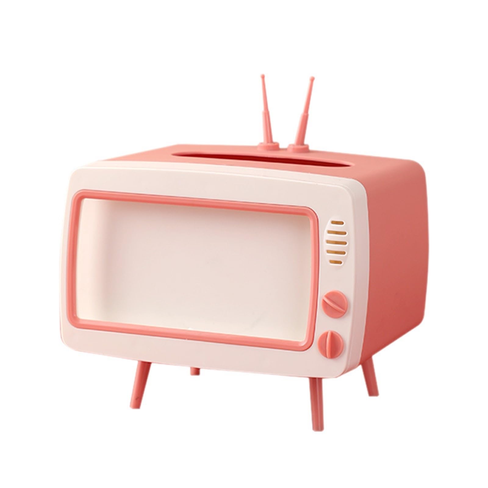 Modern Creative TV-shaped Tissue Storage Box Suitable For Household Napkins Desktop Decoration Tabletop(A)