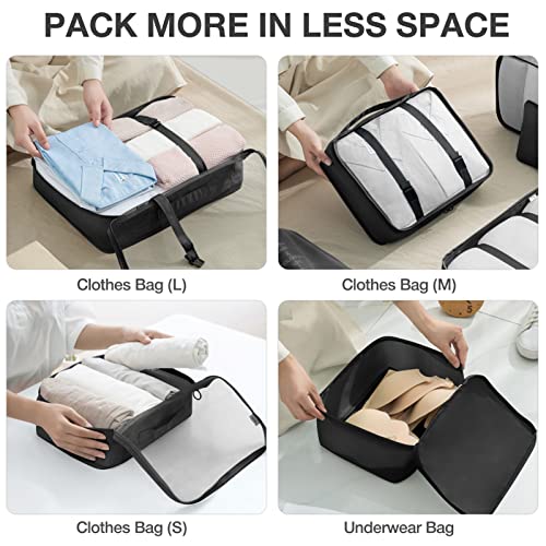 8-Set-Packing-Cubes-for-SuitcasesPacking-Cubes-with-Shoe-Bag-Cosmetics-Bag-Clothing-Bag-Accessories-Bags-Packing-Cubes-for-Travel-Luggage-Organizer-Women-MenBlack