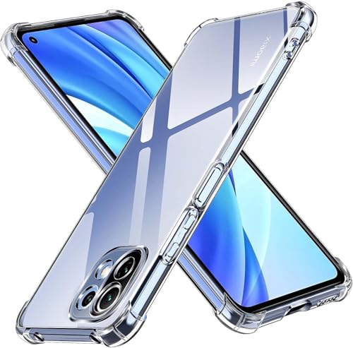 Image of Lustree Back Cover Transparent Case Compatible with Xiaomi mi 11 lite 4G / Xiaomi 11 lite ne 5G| Slim Soft TPU Case, Anti-Scratch Cover with Four-Corner Protection Raised Camera Guard