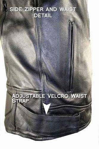 Black Armored Leather Motorcycle Jacket 