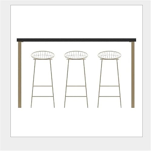 HUHAORAN2021 Mesas de bar, mesa de bar contra la pared, mesa larga, tienda de té con leche, mesa de ocio, mesa de bar, no incluida, mesa de bar