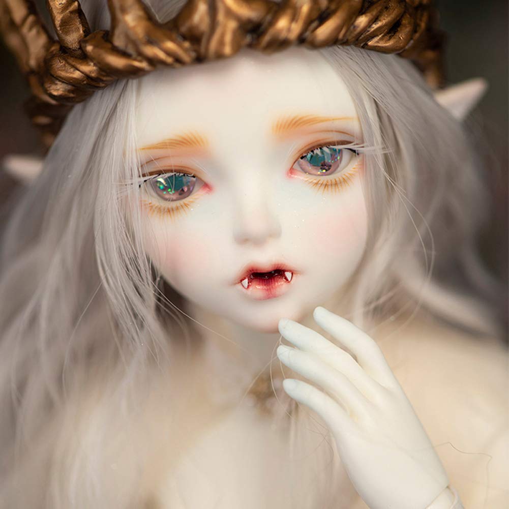 A, BJD 1/4 SD Puppe Siam Puppe, Überraschungsgeschenk für den kompletten Satz Perücke Kosmetik-Accessoires Mädchen von DIY Spielzeug und Schuhe