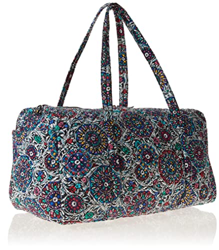 Vera Bradley Women's Large Travel Duffel Bag, Stained Glass Medallion-Recycled Cotton, One Size #TOP1