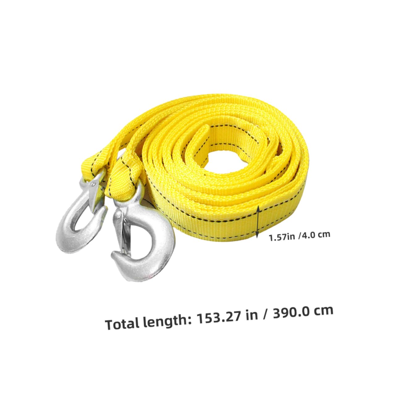 STOBAZA Car Towing Rope with Solid Hook Heavy Duty Strap for Vehicles Sturdy Nylon Construction for Emergency Towing and Capacity
