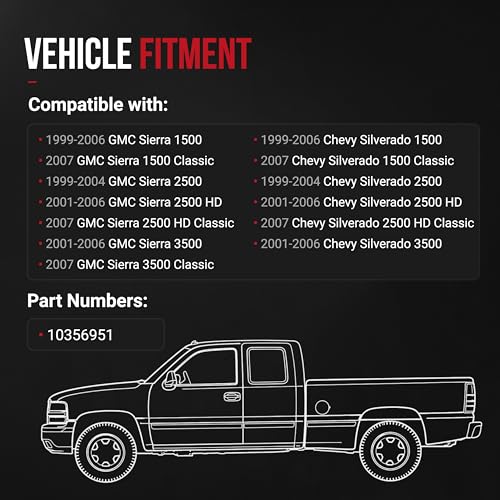Image of Rear Power Door Lock Actuator - Compatible with Chevrolet, GMC - Silverado 1500, Silverado 1500 Classic, Silverado 2500, Silverado 2500 HD, Silverado 2500 HD Classic, Silverado 3500-1999-2007