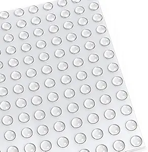 Mezco Noise Buffer Safety Stoppers Pads Furniture Protector Small Transparent Bumpers for Glass Tops (Transparent) (100)