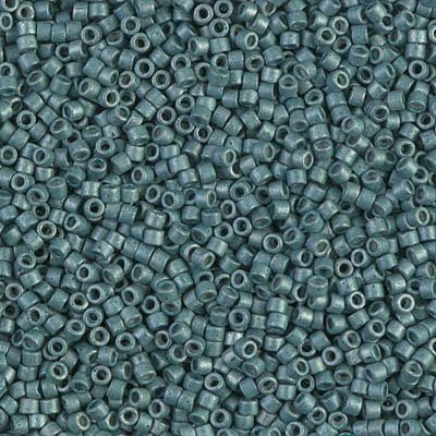 Miyuki Delica Cylinder/Seed Beads DB1172 Galvanized Dark Aqua Matte 11/0 7.2 Grams