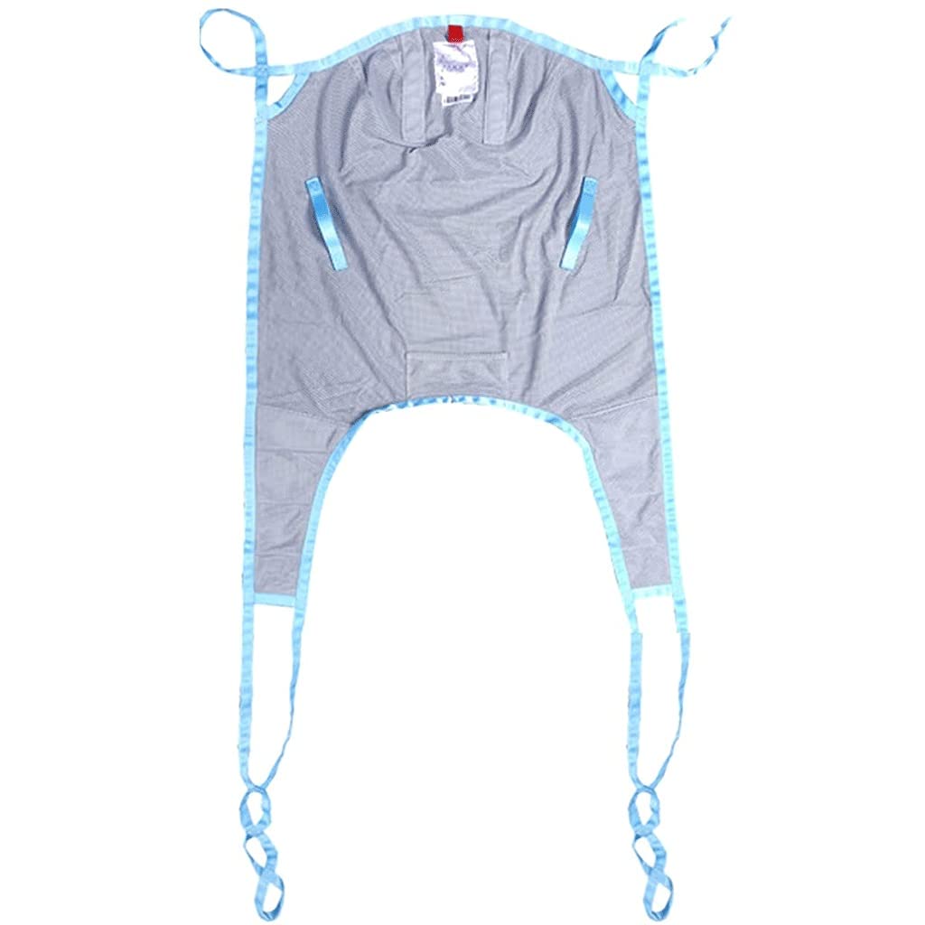 Alzamiento for elevar ancianos, aleteo acolchado de lujo, ascensor for pacientes con soporte de cabeza, cabestrillo dividido de ducha de pierna for ascensores de pacientes, eslinga de transferencia de