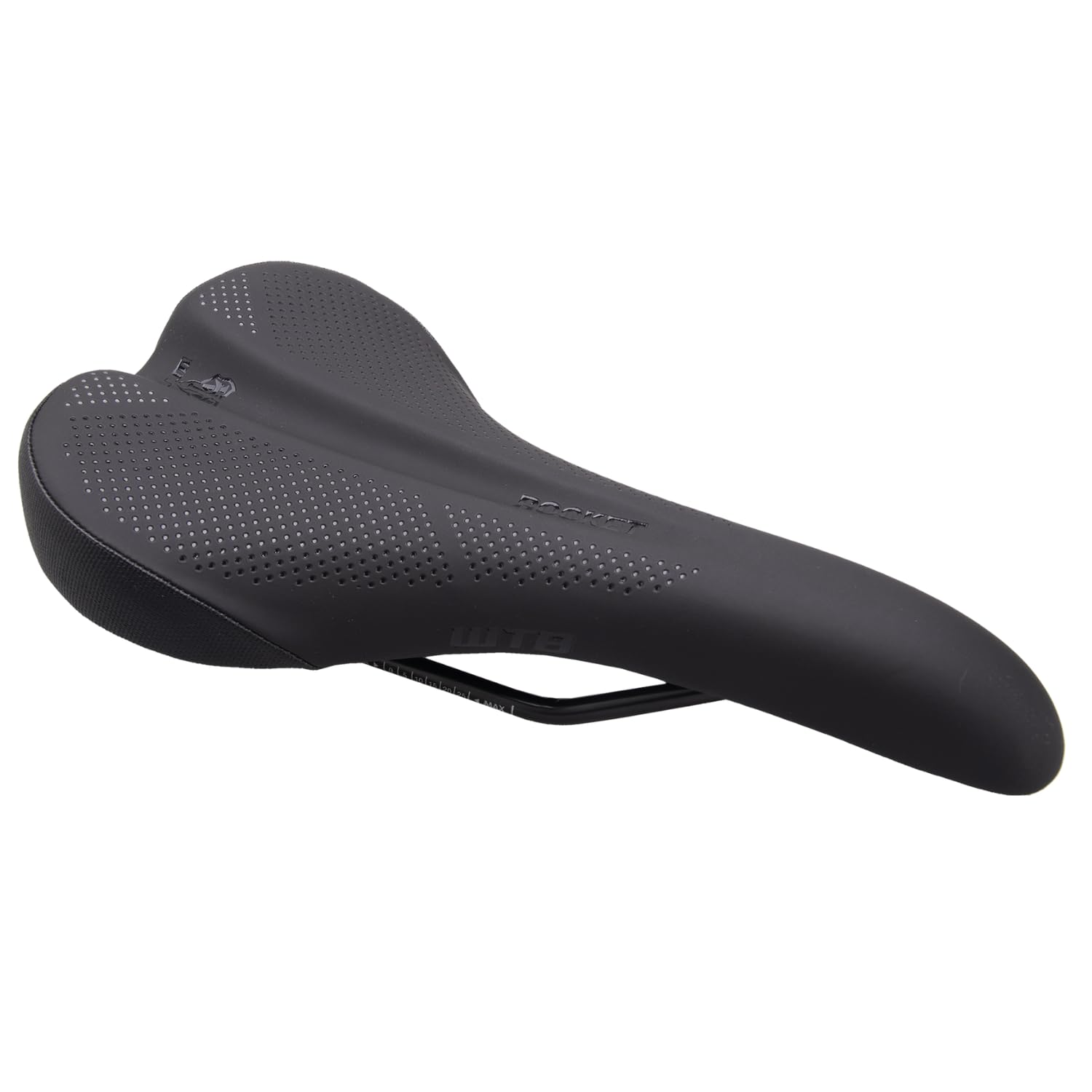 WTB Rocket Bike Seat (Saddle) - Thick Padding - Medium Width - Mountain & Gravel (Steel Rail)