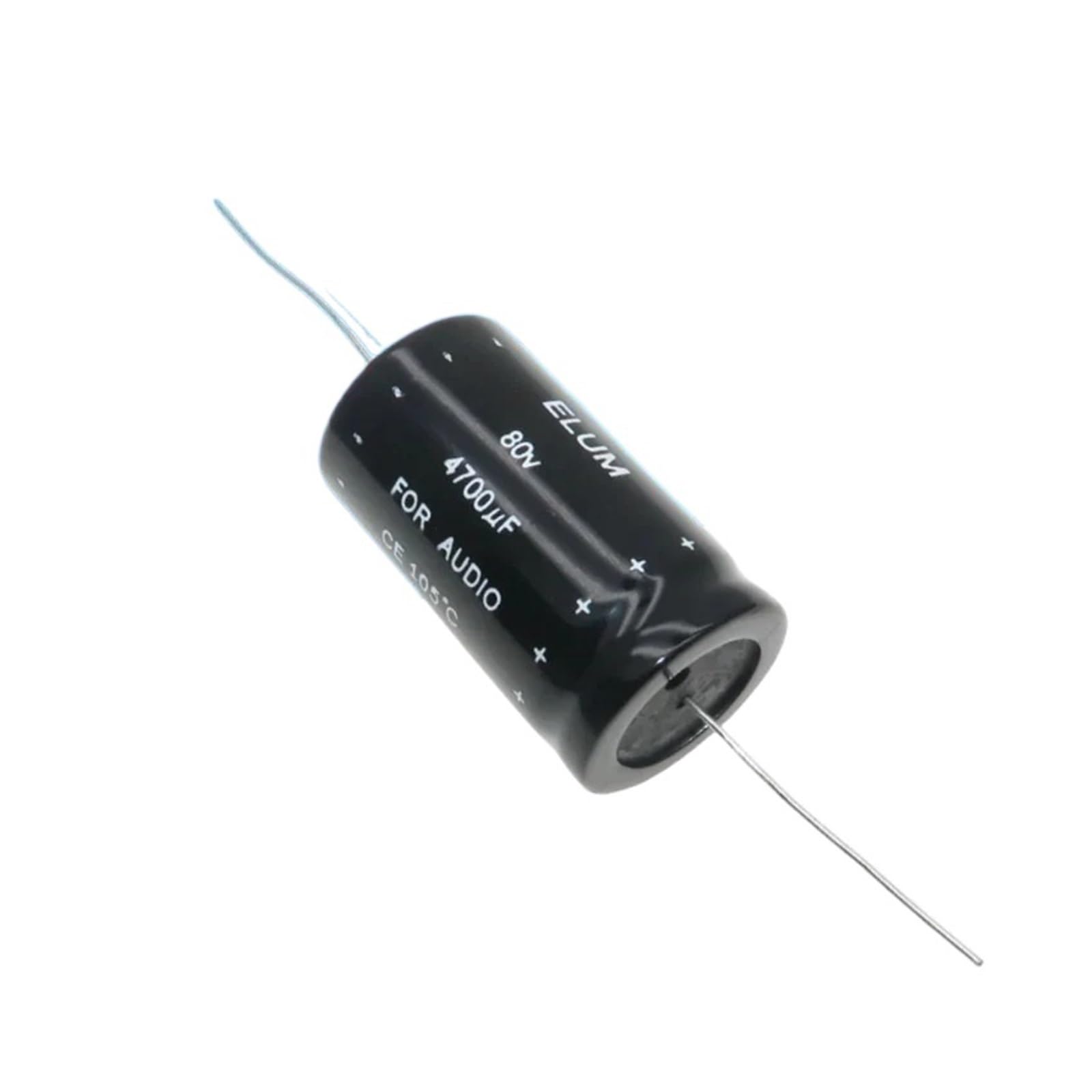 Condensateur électrolytique polarisé de filtrage 80V 4700uF haute performance axiale 25X43mm