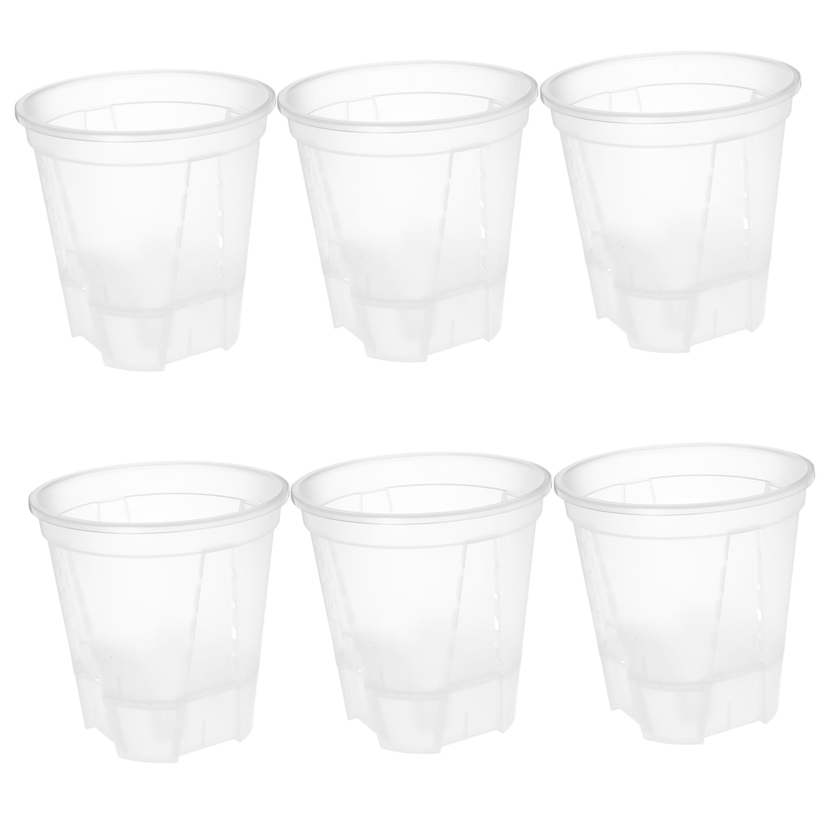 Happyyami 6pièces Pots De Fleurs Plastique Transparent avec Drainage Autonome pour Plantes Intérieur Pots Respirants Idéaux pour Orchidees Et Fleurs Design Léger Et Pratique