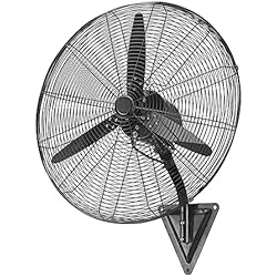 Ventilador Tiga Bastilipo Ventisca Ventilador Industrial de Pared, 160 W, Acero Inoxidable, 3 Velocidades, Negro