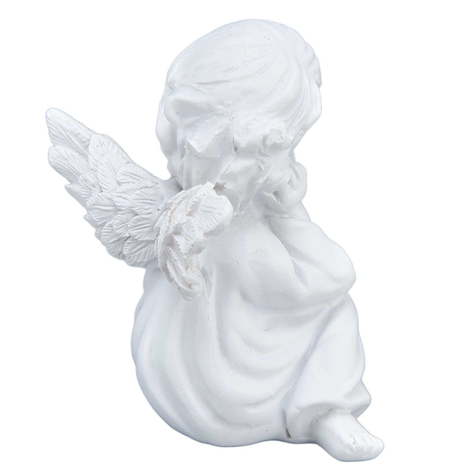 Statuette Ange Gardien Résine 6x5.5cm Décoration Intérieure Extérieure Cadeau Religieux Catholique