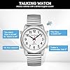 Hearkent Atomic Talking Watch with Large Numbers and Expandable Strap self-Setting for Visually impaired Blind or Elder People (Elastic Band, Men Size) #1