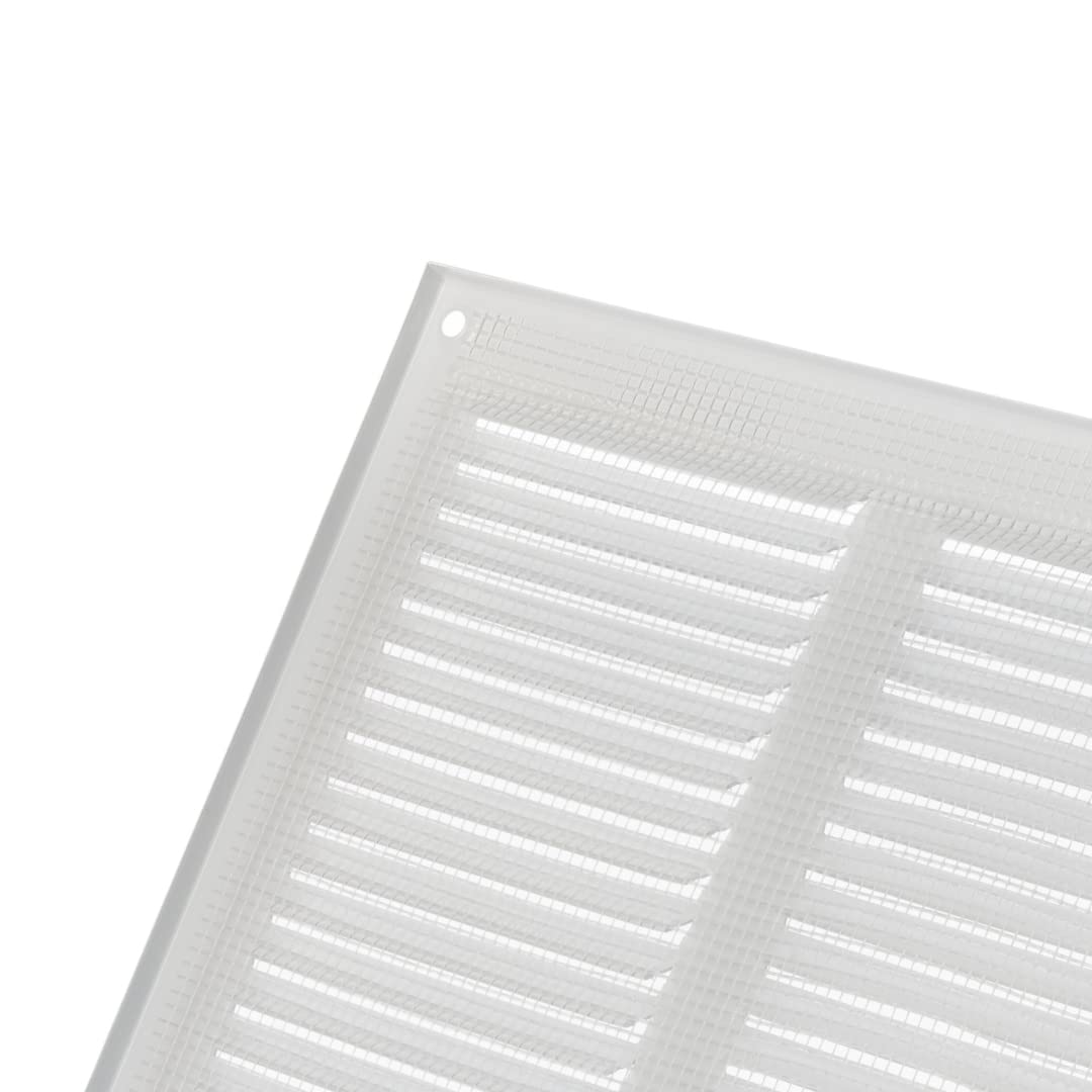 500 x 500 mm White Ventilation Grille Insect Protection Exhaust Air Supply Metal Grille
