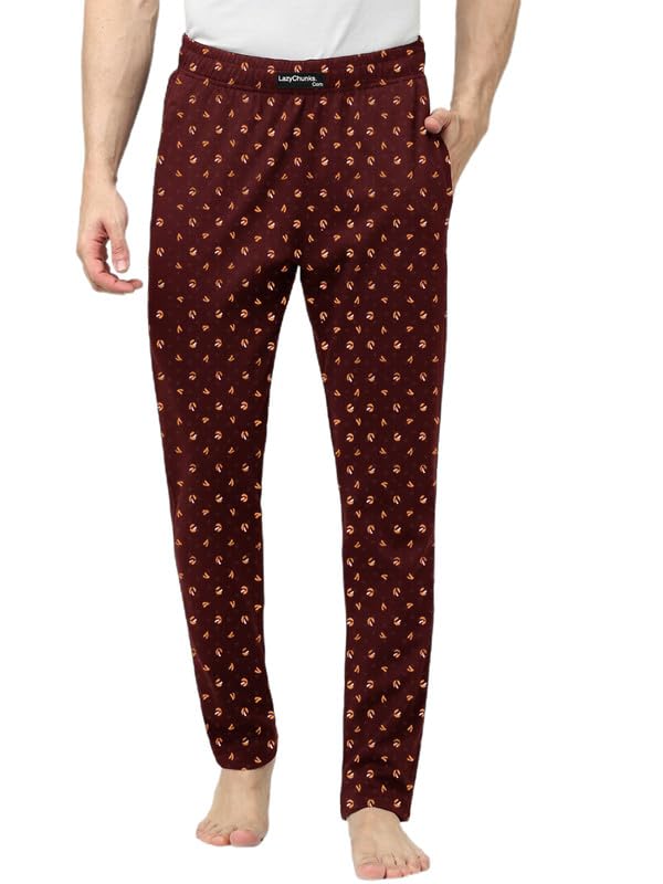 lazychunks Men's Regular Fit Super Combed Printed Premium Lower Pajama Lounge Pants For Men.-picture-12